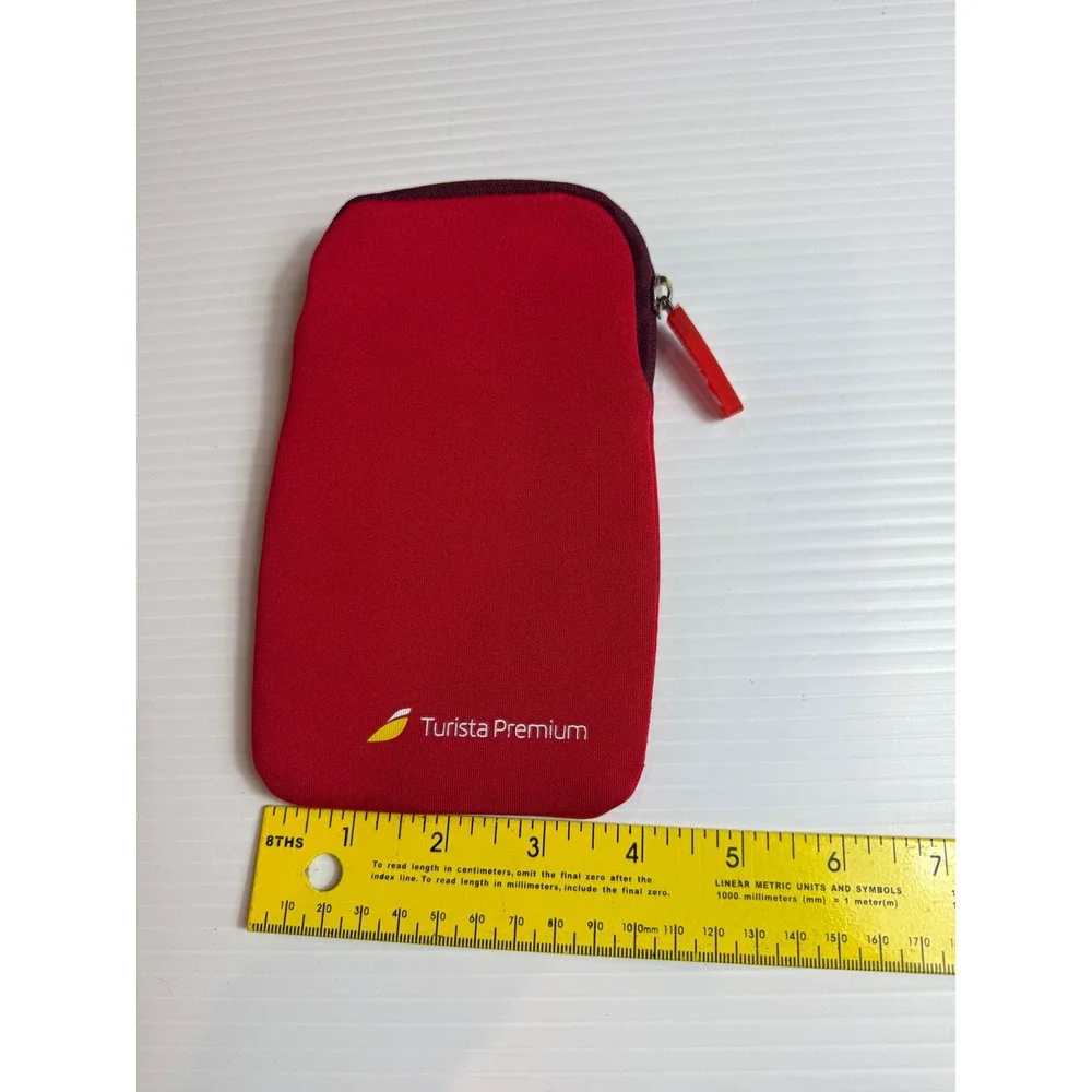 Iberia Turista Premium Red empty Neoprene‎ Pouch Case Bag Small